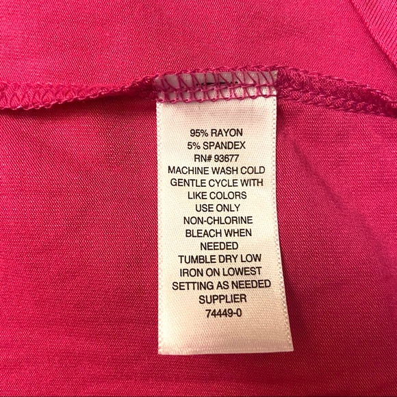 💥5/$15🌸 Malibu Pink Boutique Tunic Top Rayon Spandex Comfy Stretch Blouse - Picture 7 of 10